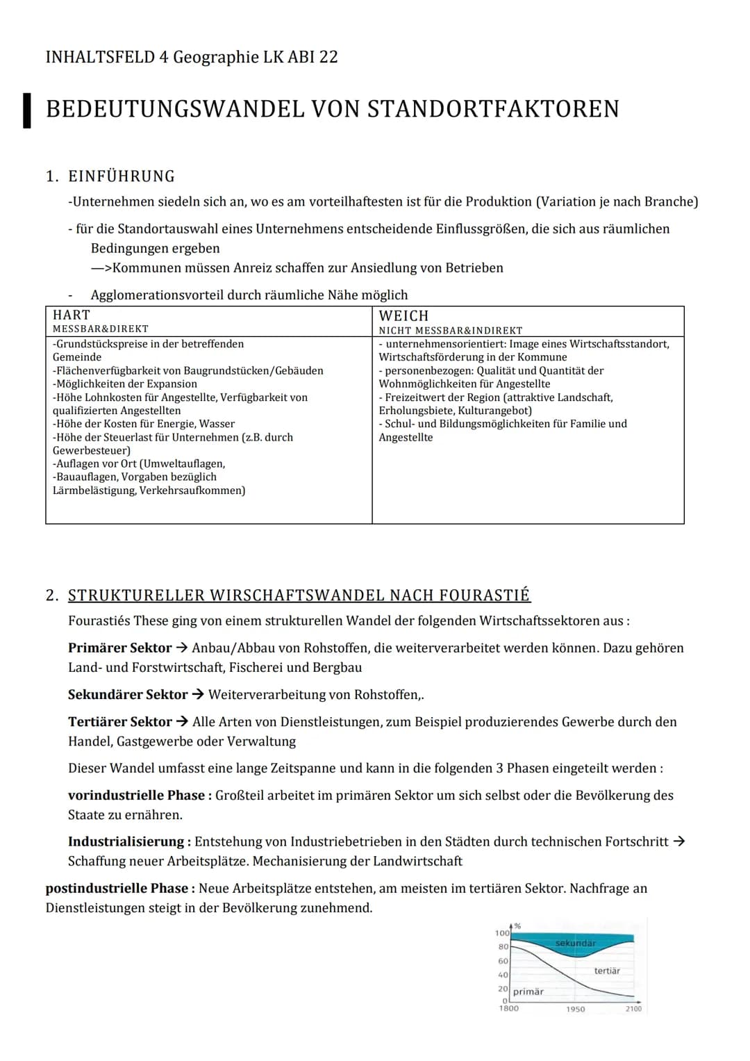INHALTSFELD 4 Geographie LK ABI 22
| BEDEUTUNGSWANDEL VON STANDORTFAKTOREN
1. EINFÜHRUNG
-Unternehmen siedeln sich an, wo es am vorteilhafte