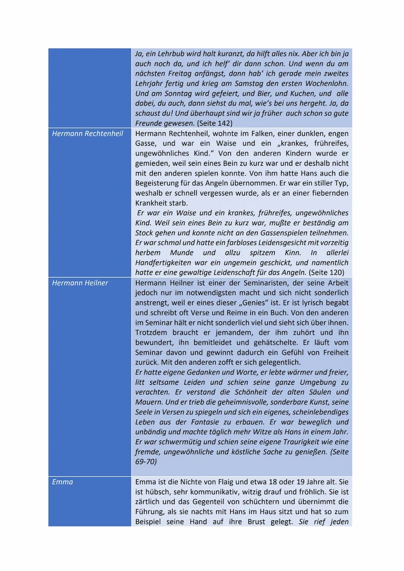Hans Giebenrath
Joseph Giebenrath
August
Hermann Hesse
Hauptpersonen
-
Unterm Rad
Hans Giebenrath ist der Sohn von Joseph Giebenrath und sei