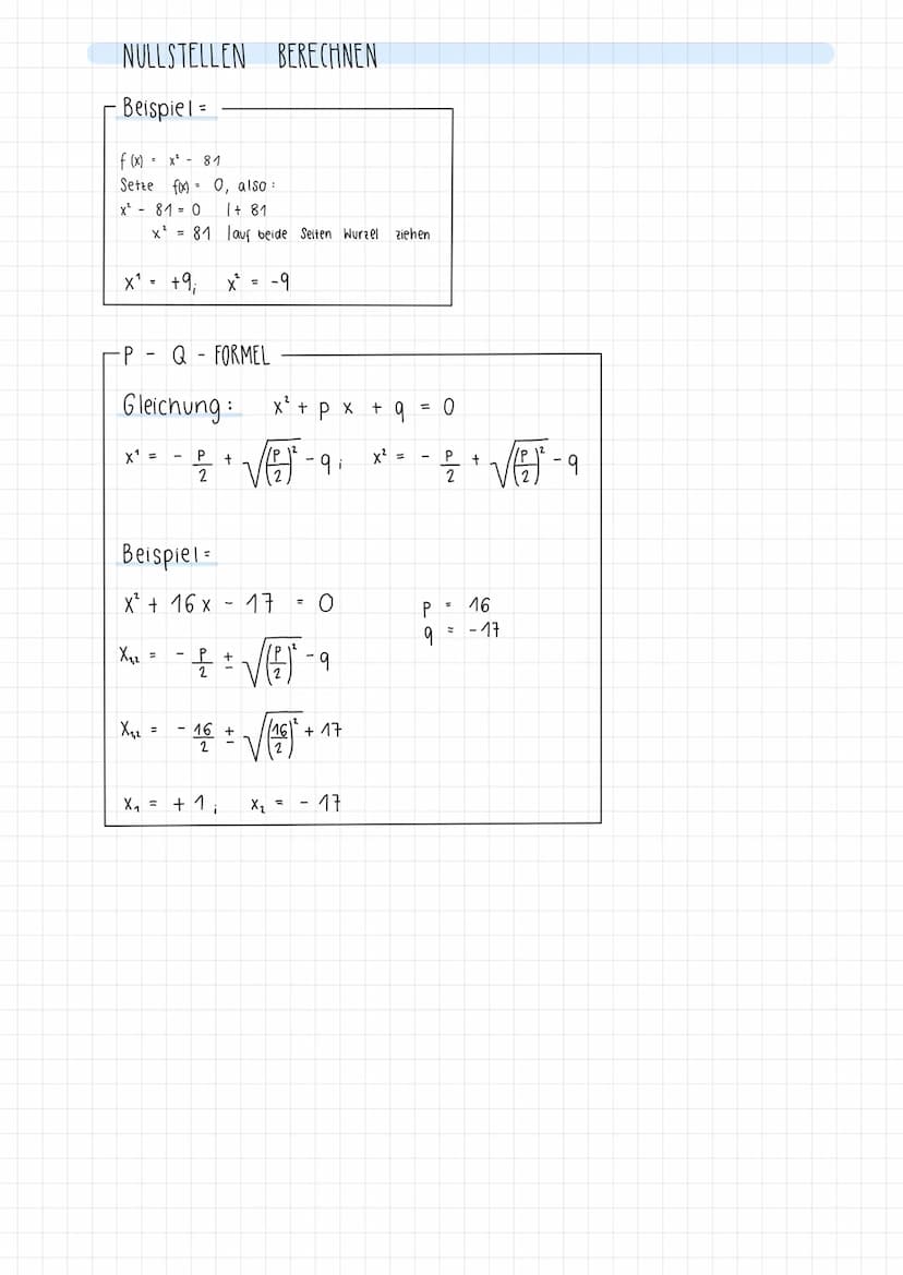 QUADRATISCHE FUNKTION
-NORMAL PARABEL
Funktionsgleichung: f(x) = x²
Scheitelpunkt (010)
·2 -1
5
4
3
2-
1+
:
SCHMALE UND BREITE PARABELN
Funk