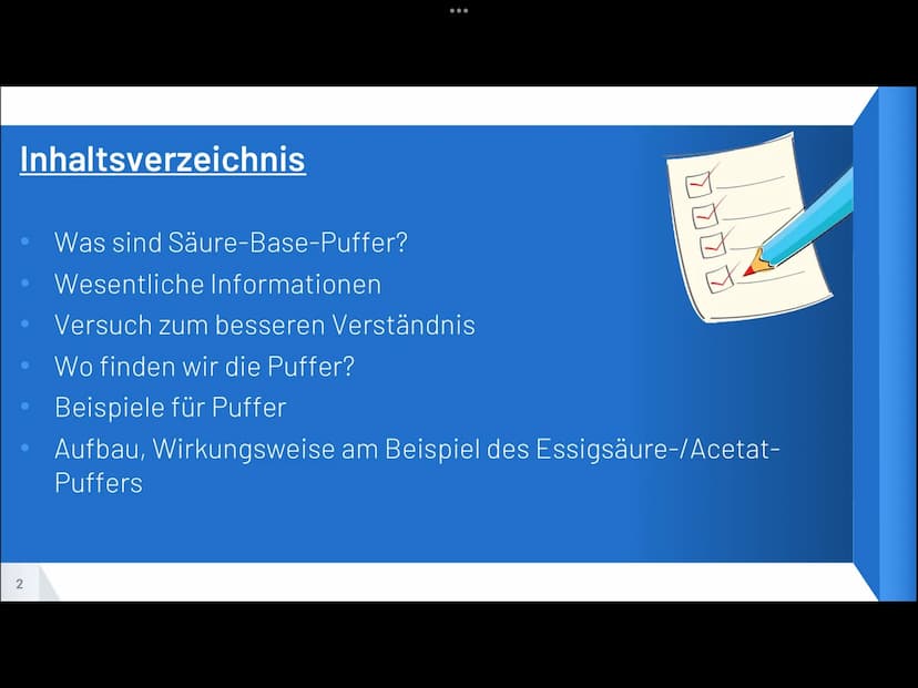 SÄURE-BASE-PUFFER
1. Was sind Säure-Base-Puffer?
>> Ein Puffer ist ein Gemisch aus einer mittelstarken oder schwachen Säure
und der korrespo
