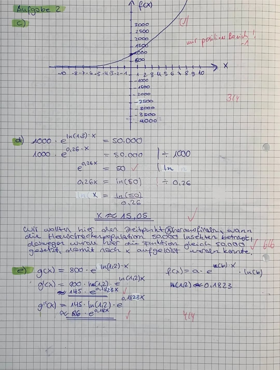 Aufgabe 3
f(x)
(6) K = -0.02476
2
(a)
-0,02476
a
=100.000
K = -0₁02476
6 = 0.9+ 5S
pr = 2,45
6) Xa
X₂
K =
C) In (0,5 = 27, 9946
-0.02476
=
=