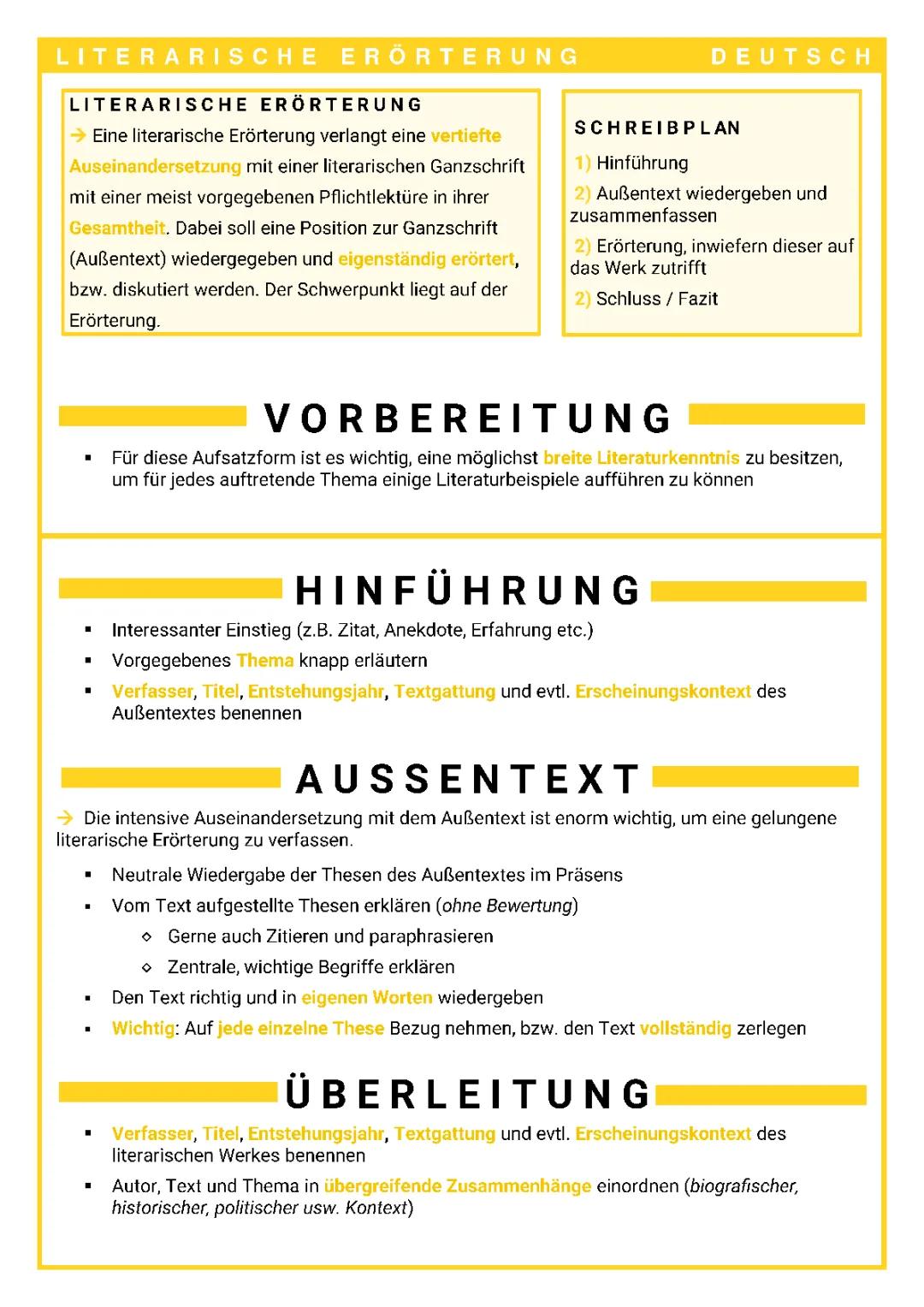 Literarische Erörterung: Musterbeispiel, Aufbau PDF, Woyzeck, Formulierungshilfen