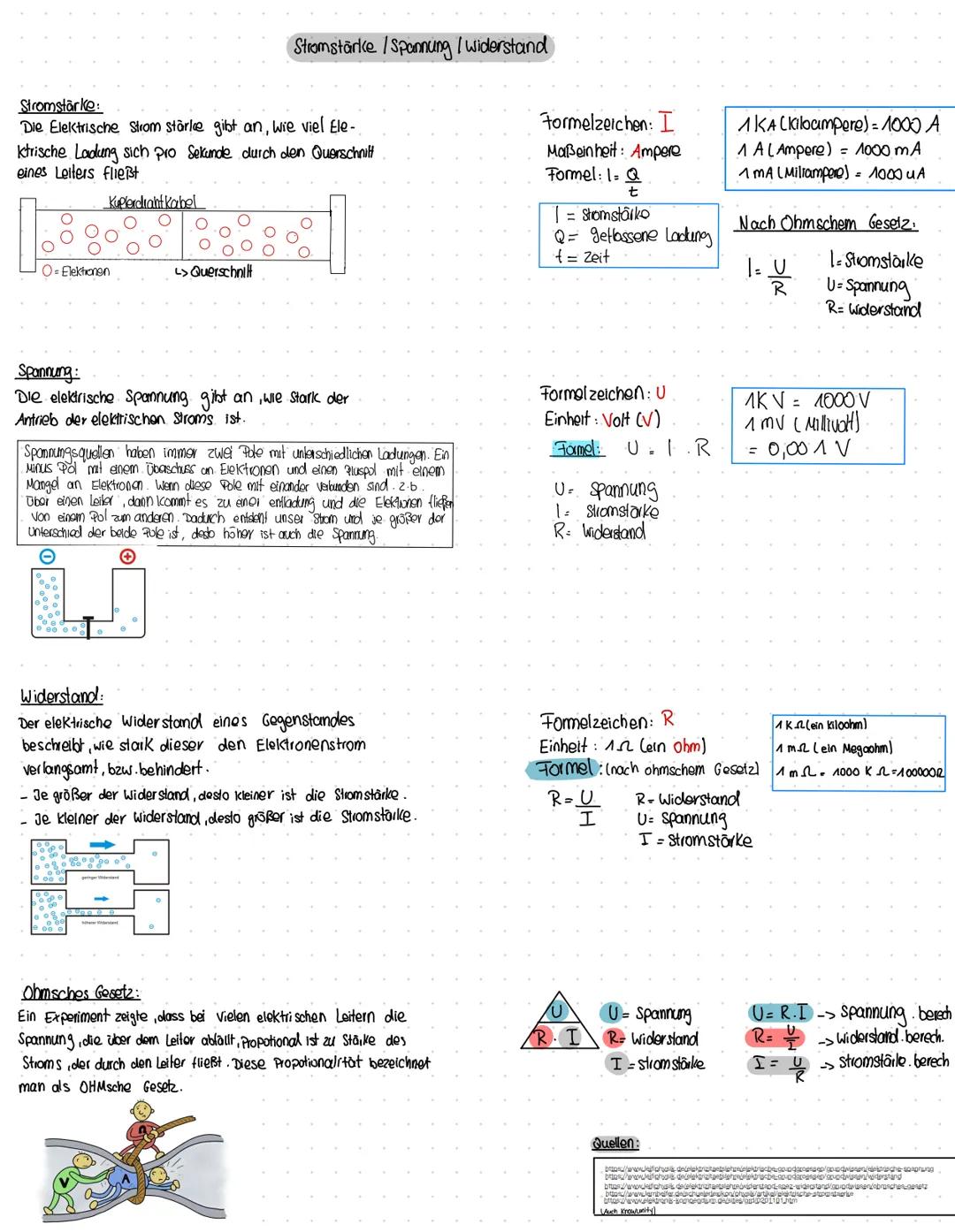 Stromstärke:
Die Elektrische Strom starke gibt an, wie viel Ele-
ktrische Ladung sich pro Sekunde durch den Querschnitt
eines Letters fließt