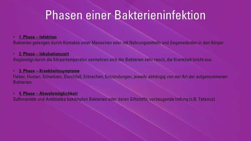 Infektionskrankheiten – Bakterien -
Viren
Übersicht
1. Was ist eine Infektion? Welche Erreger gibt es? (Krankheiten
durch...)
2. Eigenschaft