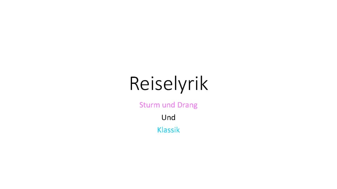 Sturm und Drang und Reiselyrik: Merkmale und Beispiele für Kids