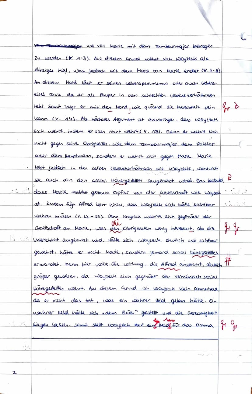 2. Klausur 11/II
Georg Büchner: Woyzeck
Thema
Analysieren Sie die Rezension von Alfred Kerr zu Büchners ,,Woyzeck".
Aspekte der Analyse: -In