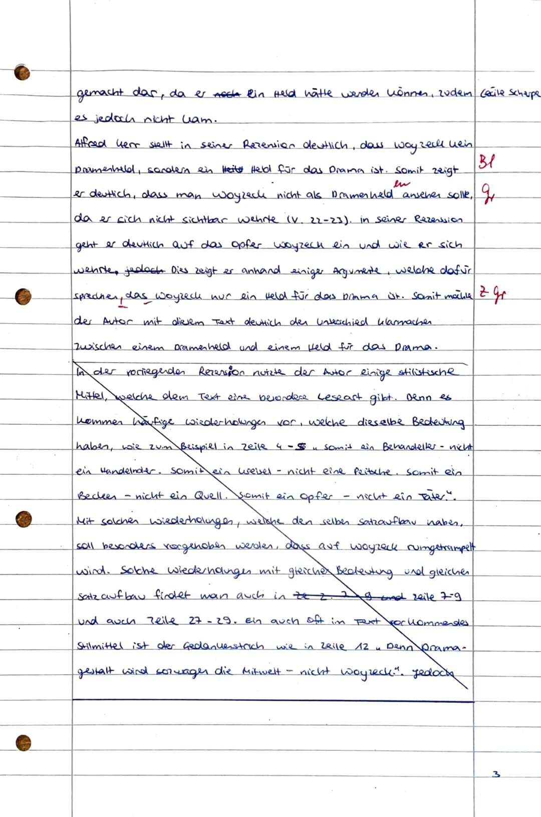 2. Klausur 11/II
Georg Büchner: Woyzeck
Thema
Analysieren Sie die Rezension von Alfred Kerr zu Büchners ,,Woyzeck".
Aspekte der Analyse: -In