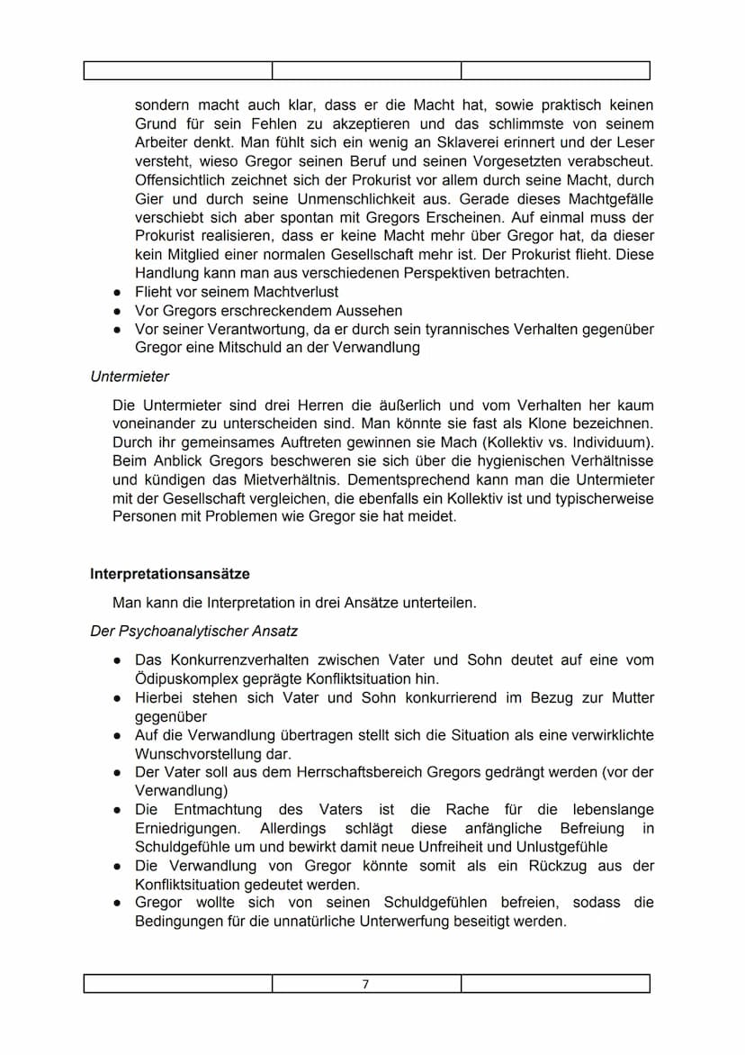 Franz Kafka- Verwandlung
Gregor Samsa, Handelsreisender um den Lebensunterhalt der Familie Samsa zu
bestreiten, verwandelt sich über Nacht i
