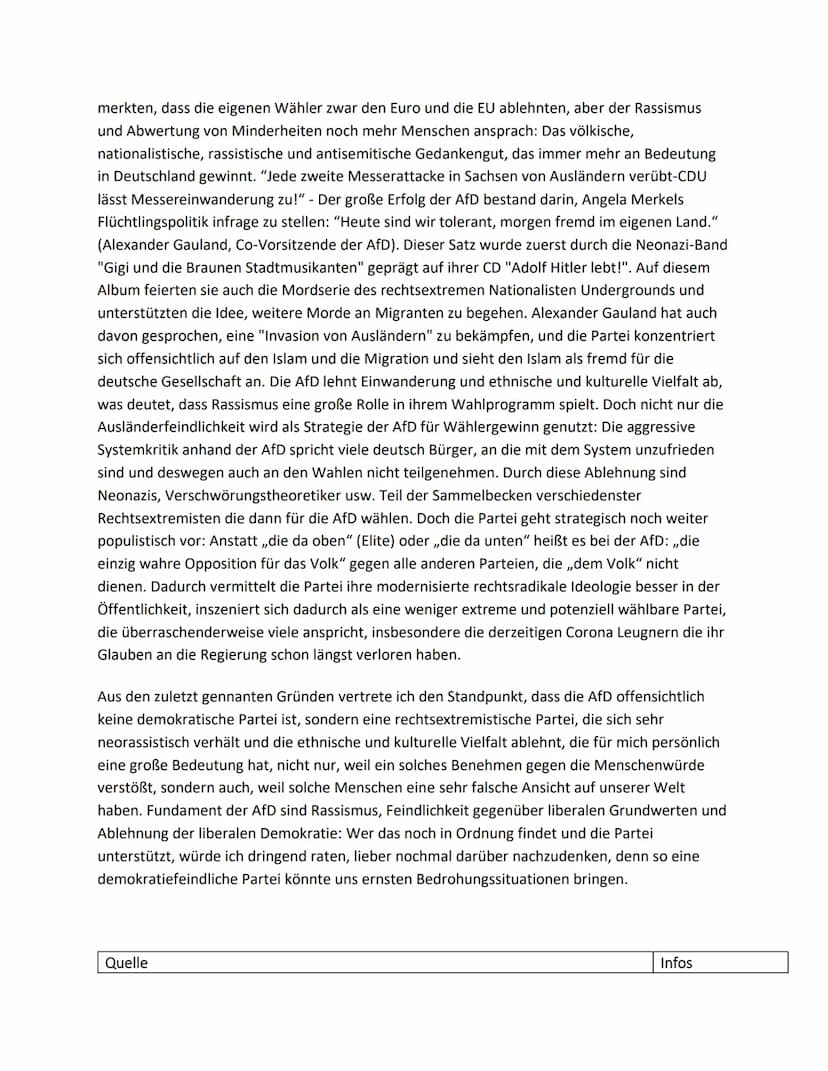 Fragestellung: Welche Stellung nimmt die AfD in der politischen Landschaft des deutschen
Parlamentarismus ein? Ist die AfD im Grundsatz eine