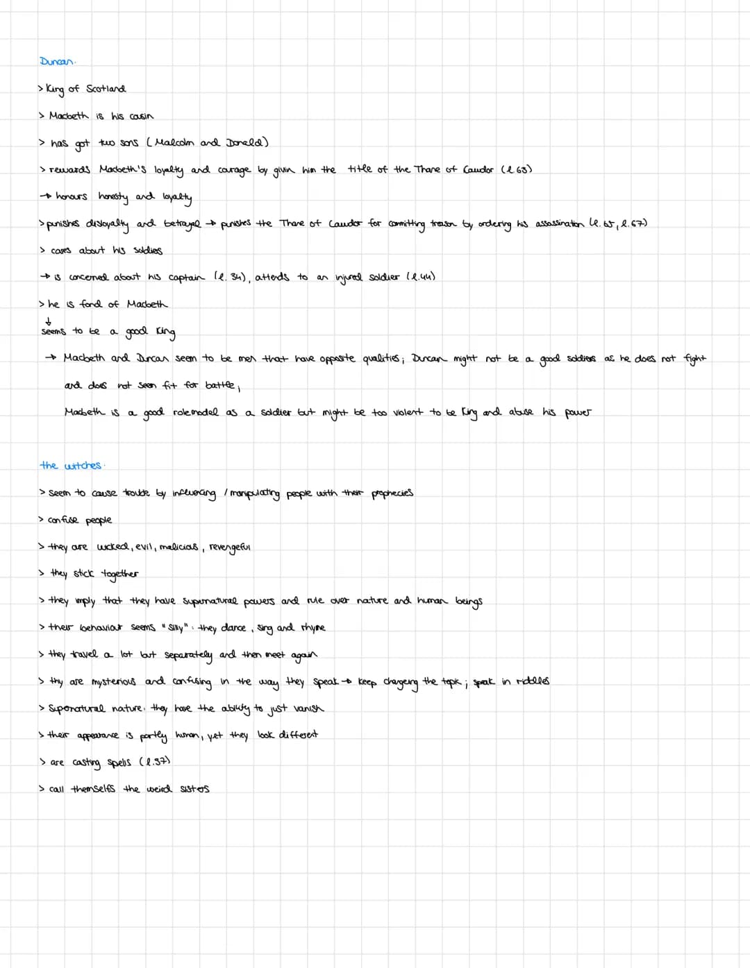 MAYDETU
Act one, Scene 1.
us language
> the witches are wispering while thinder and lighthing.
> only short sentences + example: "Upon the h