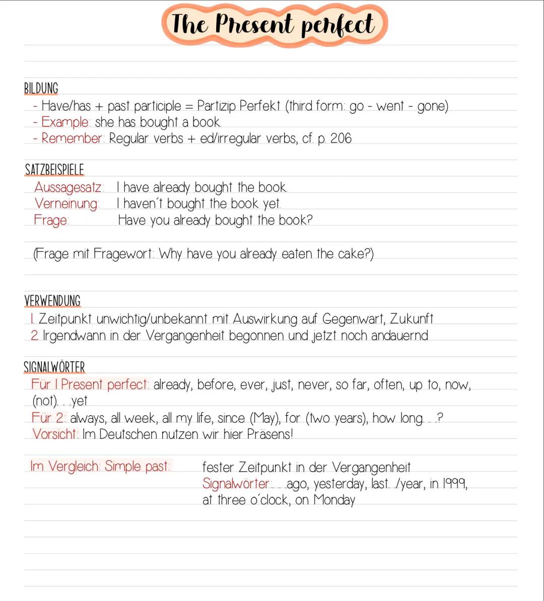 The Present perfect