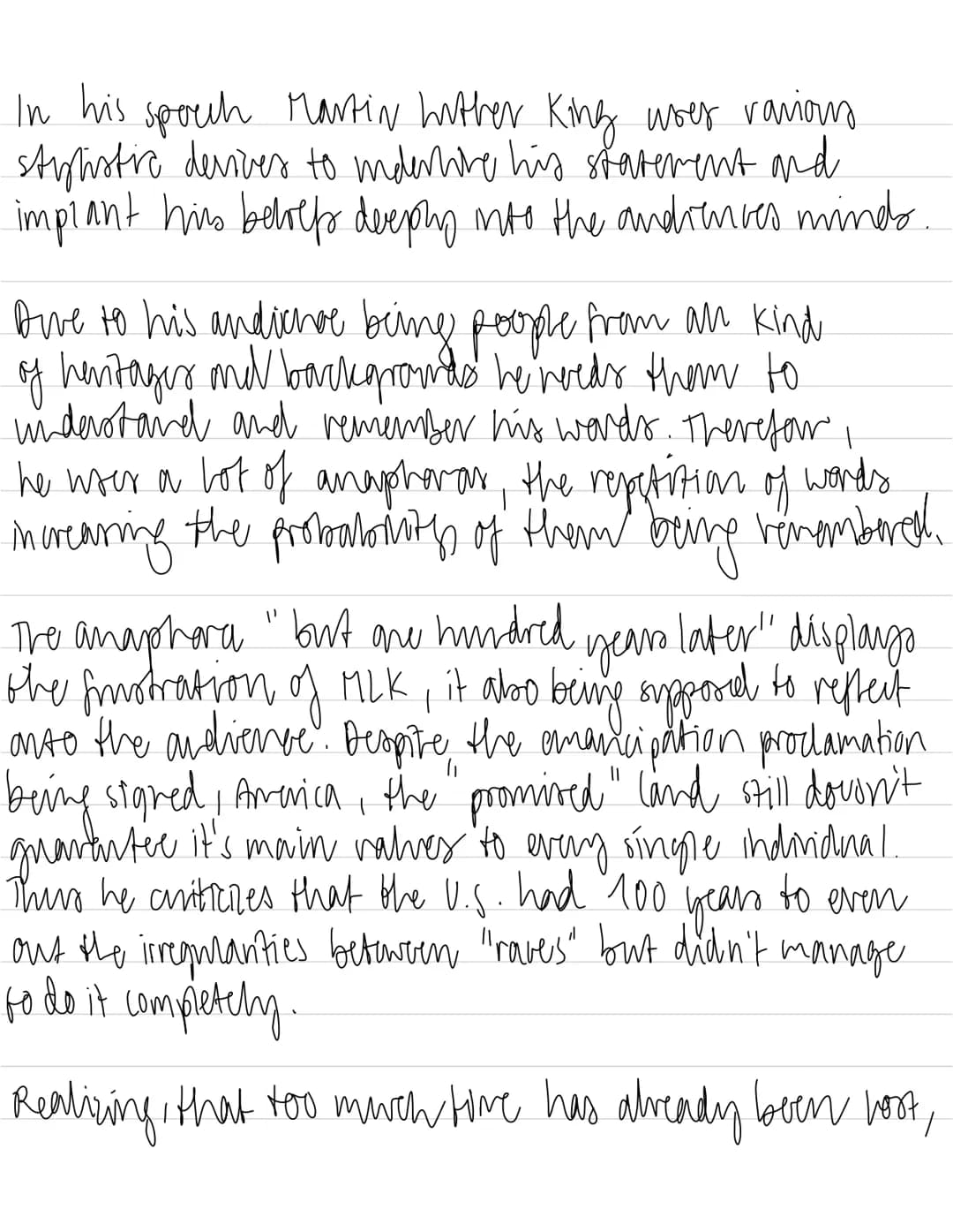 "I have a dream" speech analysis
political
The speech "I have a dream" delivered by Martin Luther
King in 1963 in Washington D.C. stresses t