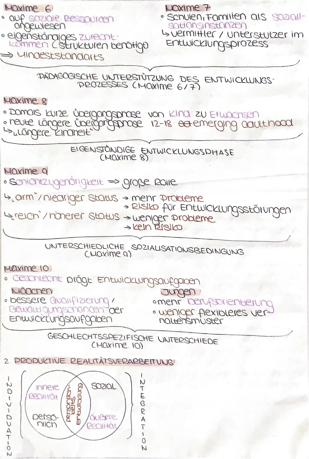 HURRELMANN
Maxime 4
• Entwicklung
Syntese aus
1. Maxime (1-10)
Maxime 1
Maxime 2
• Wechselspiel individueller •produktive Realitats.
Anlagen