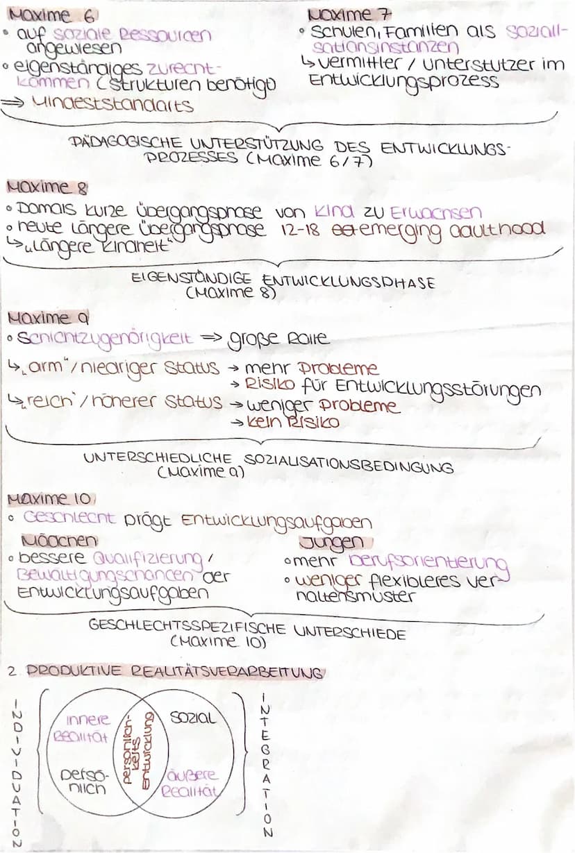 HURRELMANN
Maxime 4
• Entwicklung
Syntese aus
1. Maxime (1-10)
Maxime 1
Maxime 2
• Wechselspiel individueller •produktive Realitats.
Anlagen