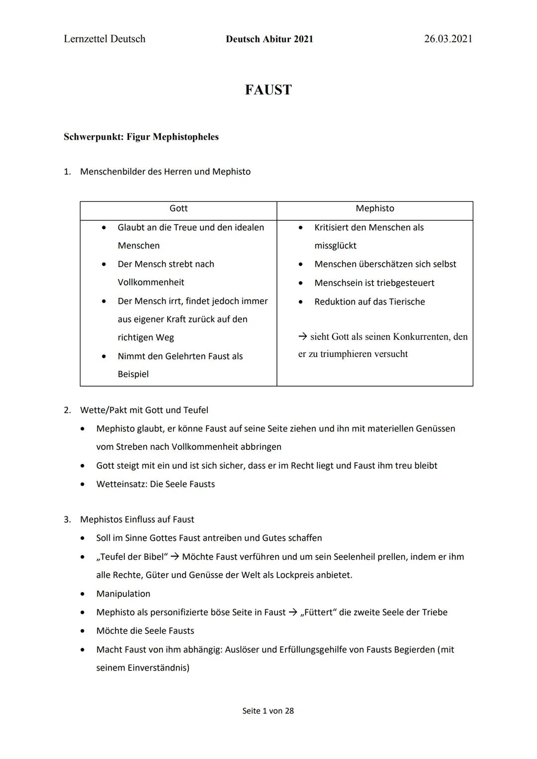 Alles über Mephisto in Goethes Faust: Ziele, Charakterisierung und Zitate