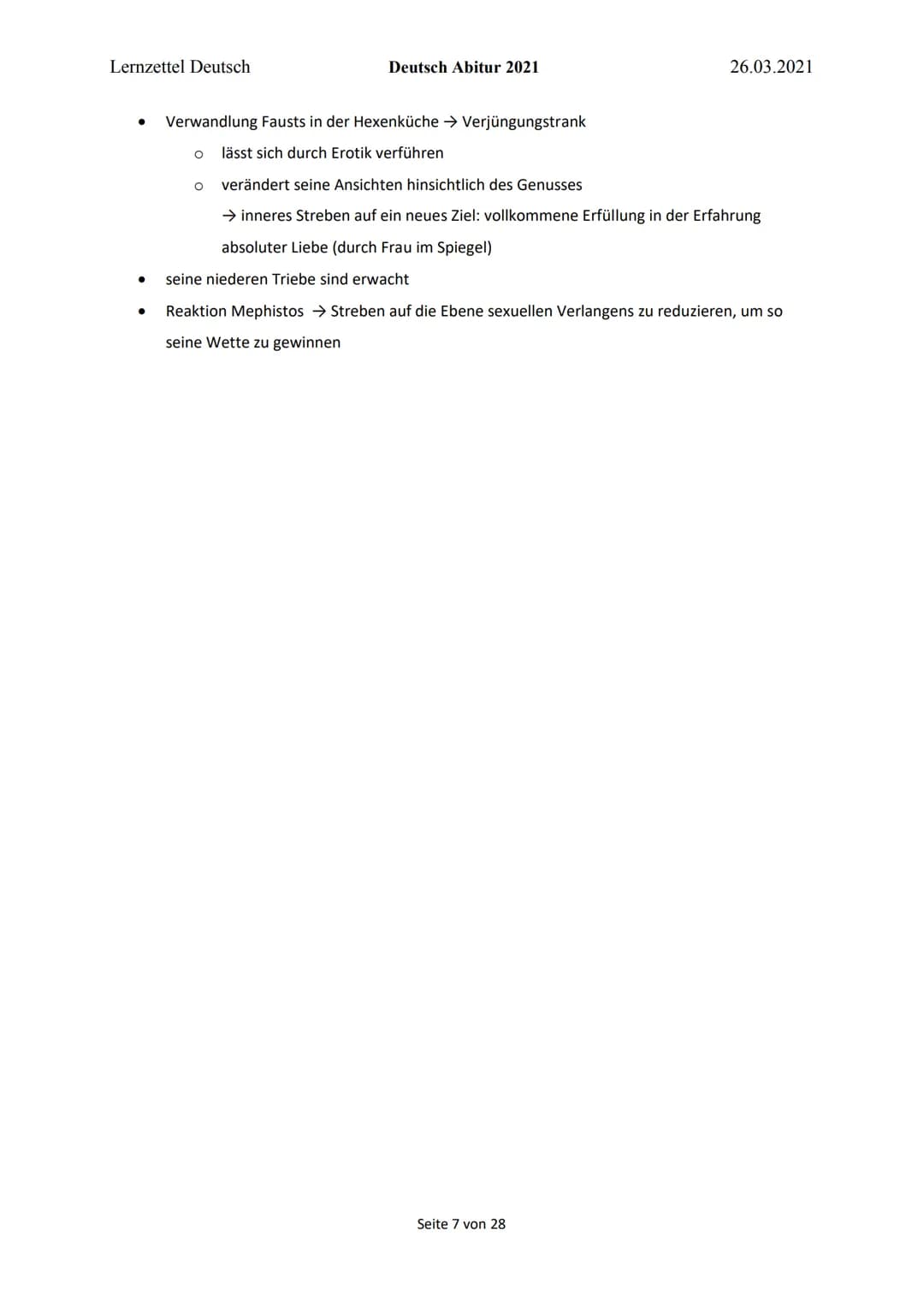 Lernzettel Deutsch
Schwerpunkt: Figur Mephistopheles
1. Menschenbilder des Herren und Mephisto
●
●
Gott
Deutsch Abitur 2021
●
●
FAUST
Glaubt
