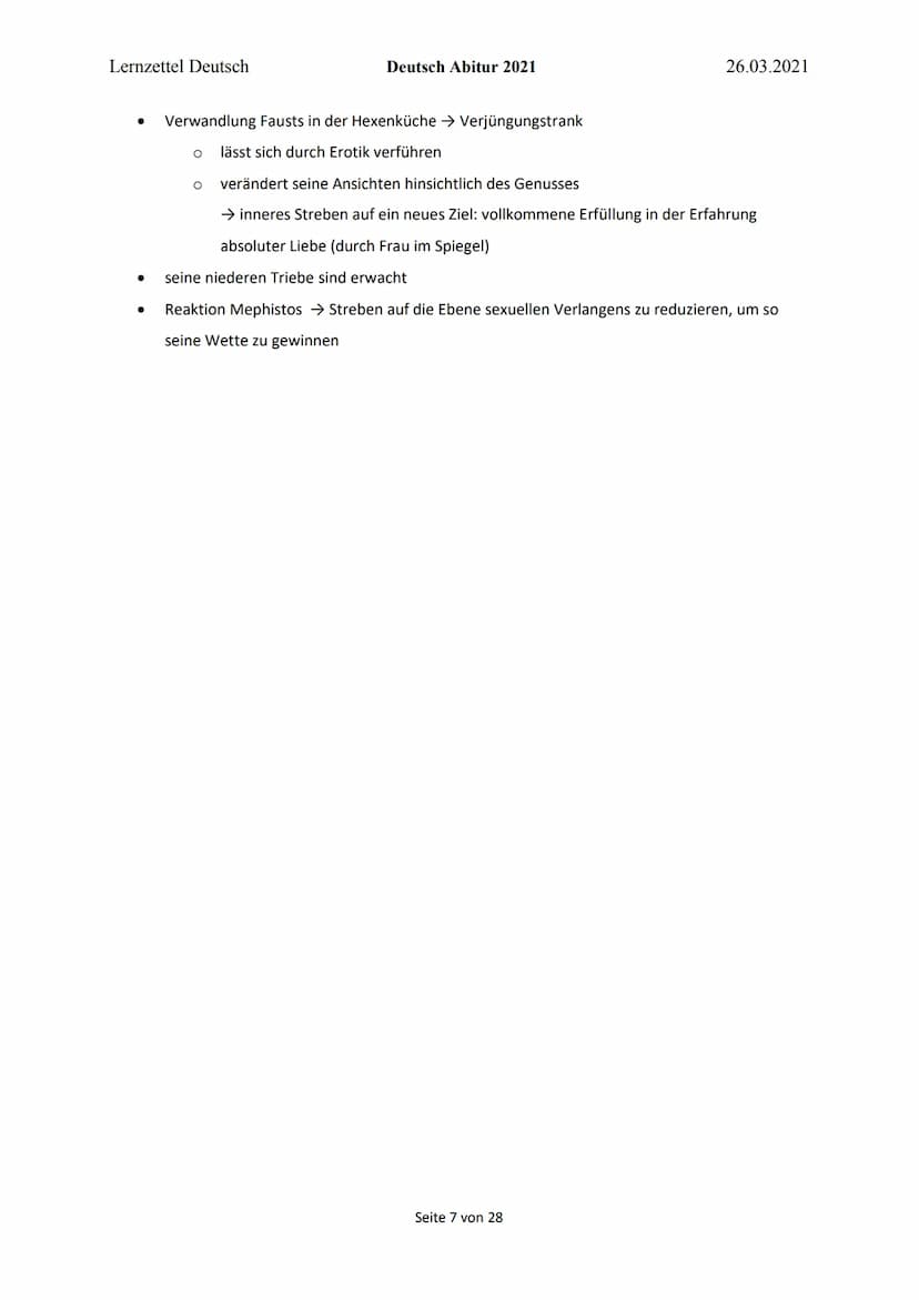 Lernzettel Deutsch
Schwerpunkt: Figur Mephistopheles
1. Menschenbilder des Herren und Mephisto
●
●
Gott
Deutsch Abitur 2021
●
●
FAUST
Glaubt