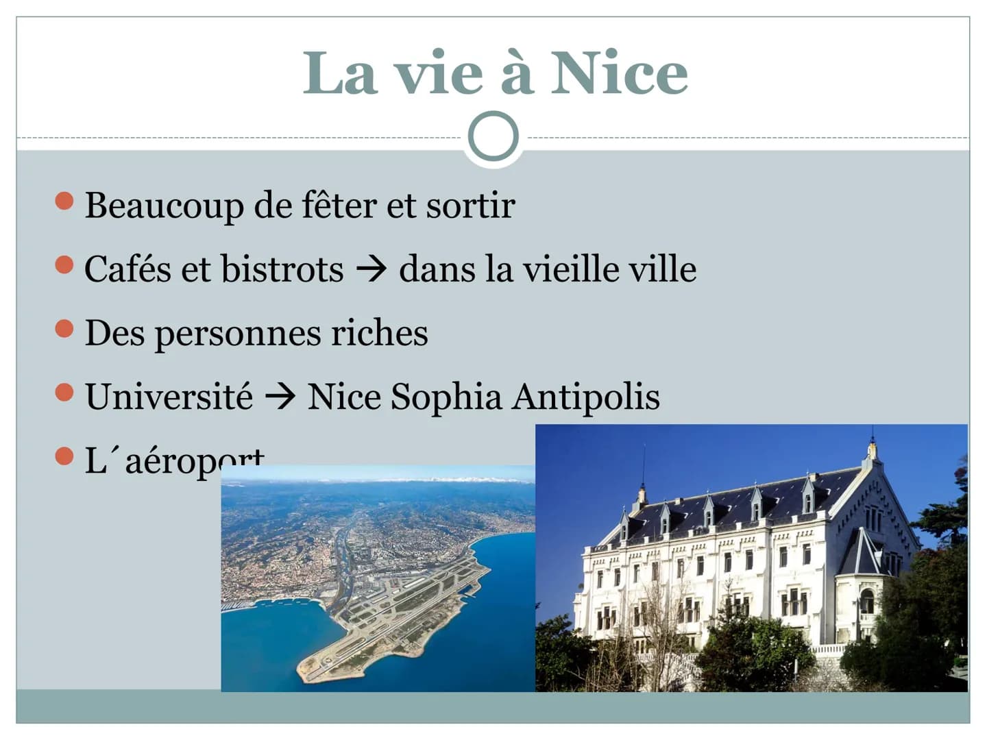 NICE Une table de matières
Feuille 1: La ville
Feuille 2 : La ville
• Feuille 3 : Les promenade d.
Anglais
Feuille 4 Vieille ville
Feuille 5