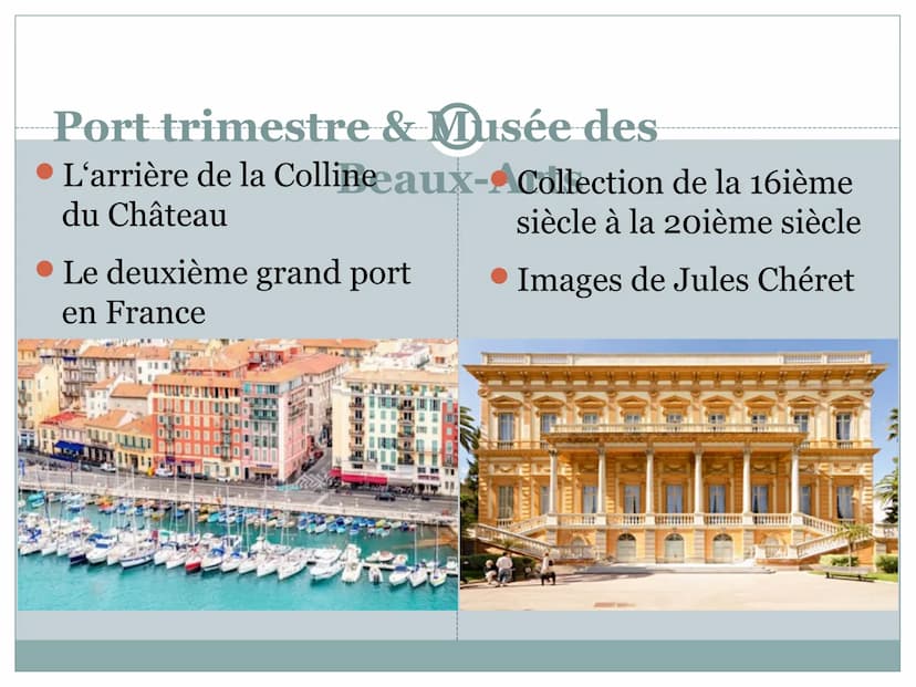 NICE Une table de matières
Feuille 1: La ville
Feuille 2 : La ville
• Feuille 3 : Les promenade d.
Anglais
Feuille 4 Vieille ville
Feuille 5