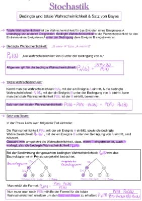 Know Stochastik (bedingte und totale Wahrscheinlichkeit & Satz von Bayes) thumbnail