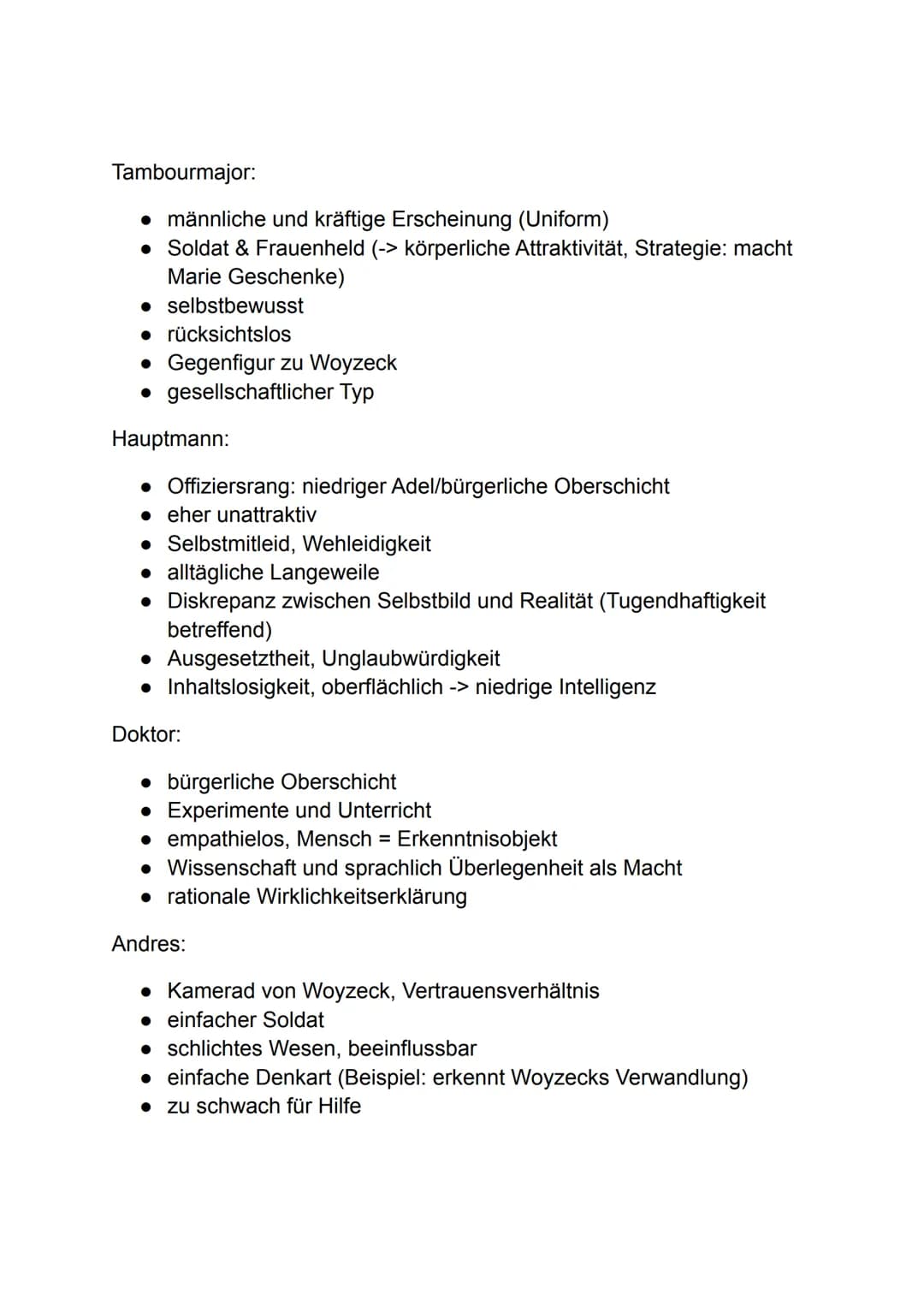 4.Figuren
Marie
Versorger von ..
& Sohn
Christian
Affäre
Distanz
Woyzeck
Nebenjob
Erniedrigung als
Versuchsobjekt
Konkurrenz,
Erniedrigungen