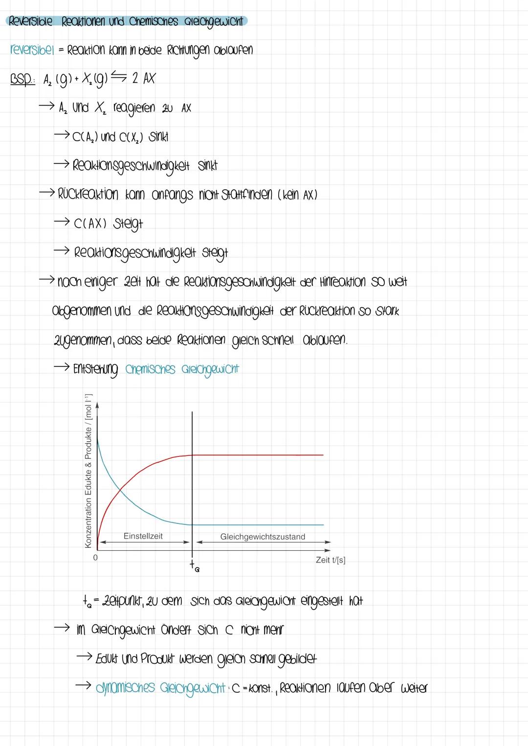 chemisches Gleichgewicht Reversible Reaktionen und Chemisches Gleichgewicht

reversibel = Reaktion kann in beide Richtungen abloufen

BSP: A