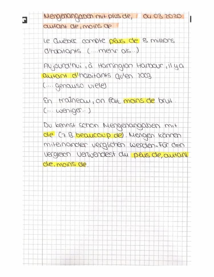 Know MENGENANGABEN MIT,,PLUS DE/AUTANT DE/MOINS DE“ thumbnail