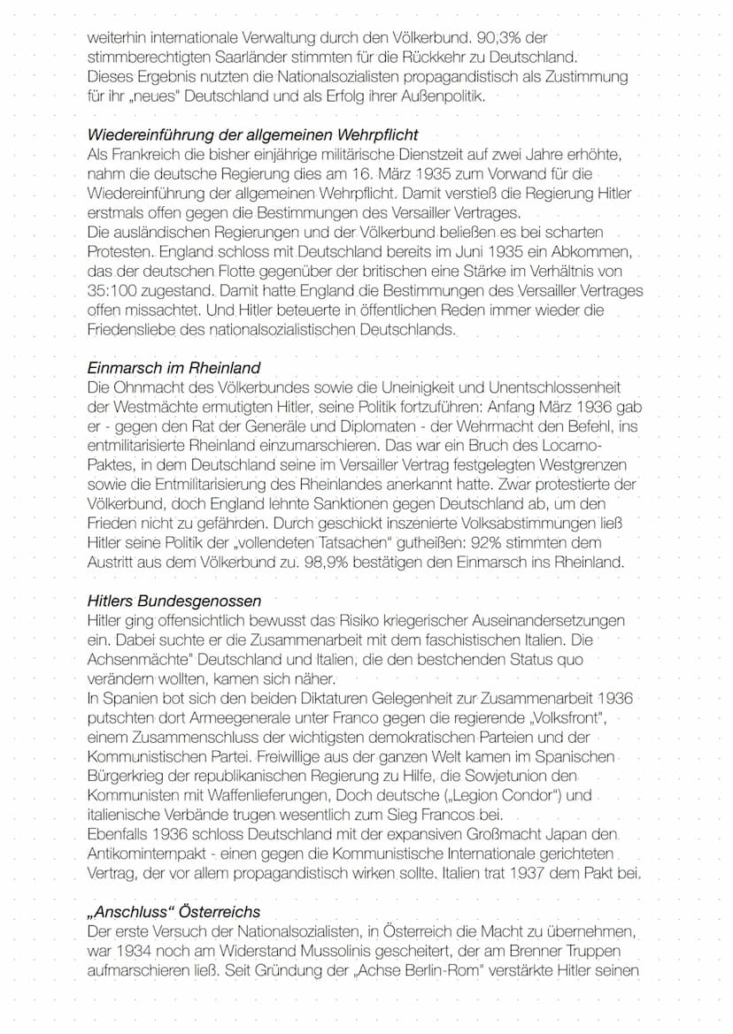 DIE NATIONALSOZIALISTISCHE AUBENPOLITIK
Friedenspropaganda und Kriegsvorbereitung - die nationalsozialistische
Außenpolitk
Der frühere Premi