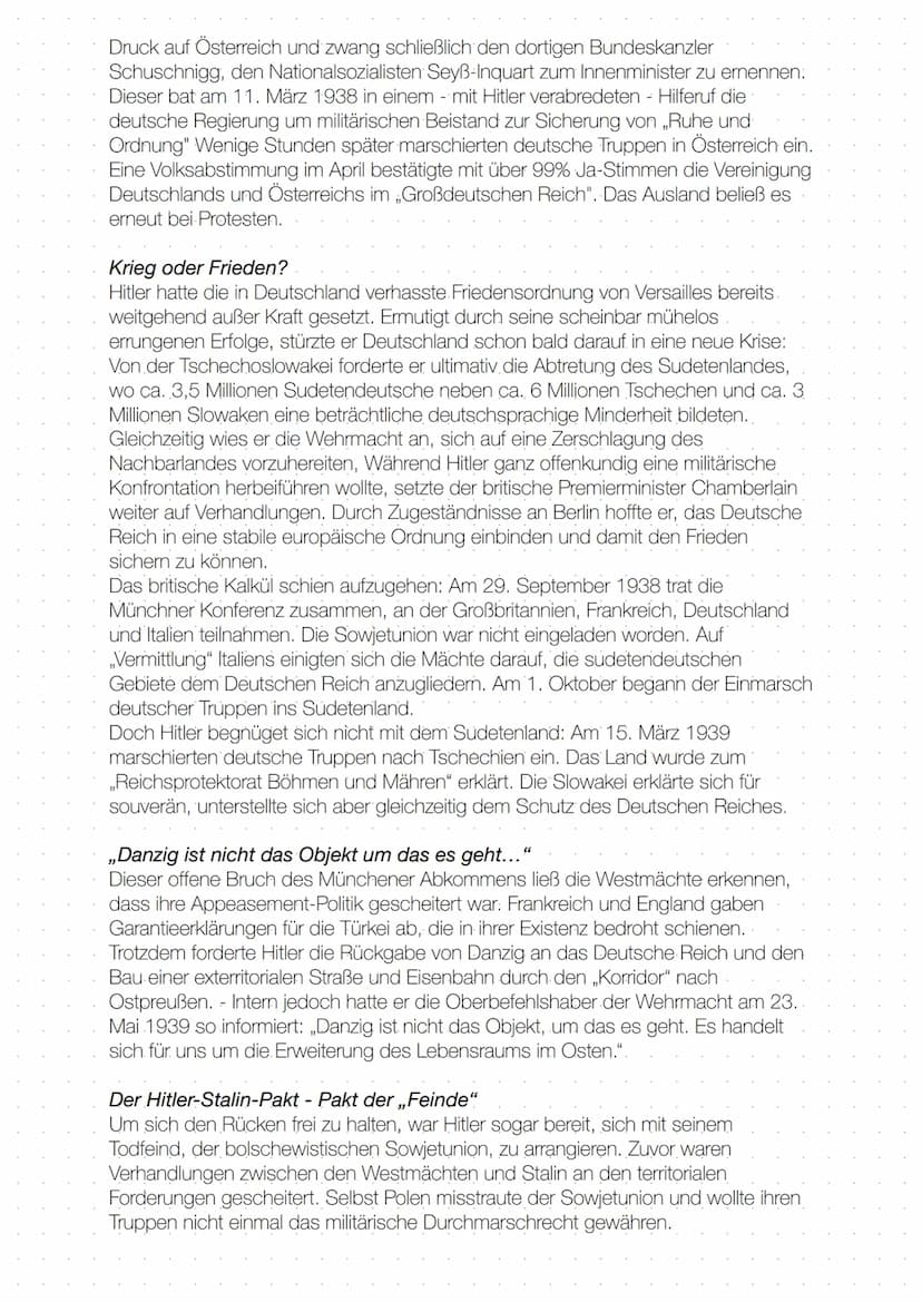 DIE NATIONALSOZIALISTISCHE AUBENPOLITIK
Friedenspropaganda und Kriegsvorbereitung - die nationalsozialistische
Außenpolitk
Der frühere Premi