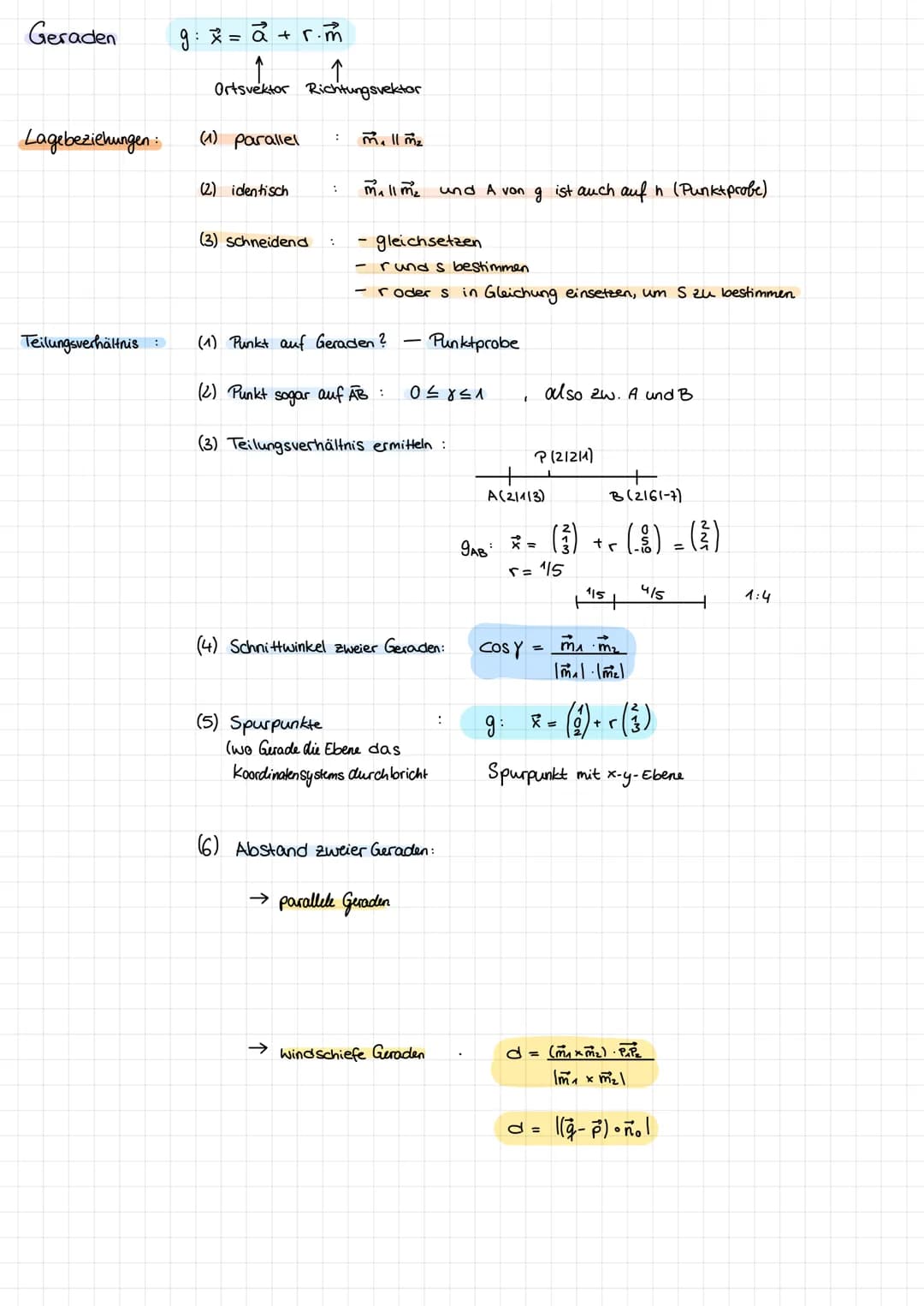 ANALYTISCHE
TISCHE GEOMETRIE
Betrag eines Vektors.
(Abstand zweier P)
Rechnen mit Vektoren:
Addition:
Skalasmultiplikation:
a+b=
Skalarprodu