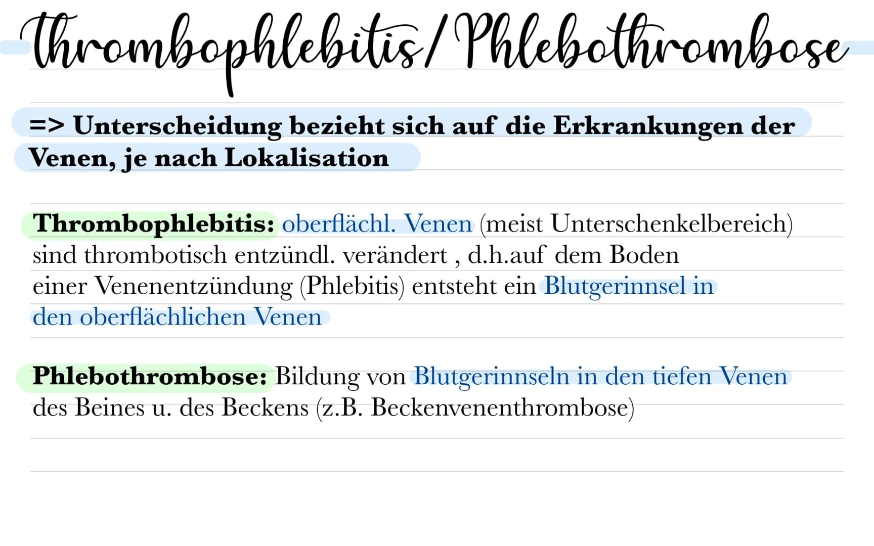 thromboseprophylaxe
Musste wissen:
Was ist ein Thrombus? - Blutpfropf, - gerinnsel, Koagel
Was ist Thrombose? - Teilweise o. vollständiger V