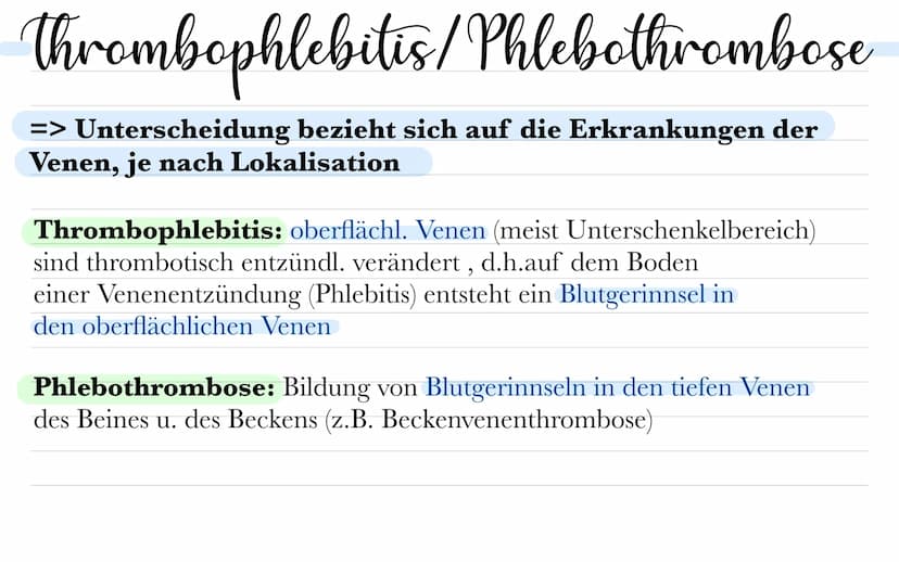 thromboseprophylaxe
Musste wissen:
Was ist ein Thrombus? - Blutpfropf, - gerinnsel, Koagel
Was ist Thrombose? - Teilweise o. vollständiger V