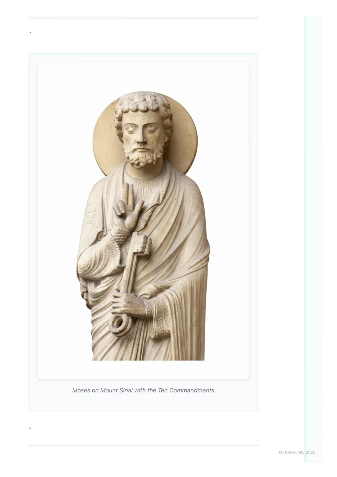 # The Ten Commandments

## What are the Ten Commandments?

The Ten Commandments are a set of ten special rules that God gave to people
a lon