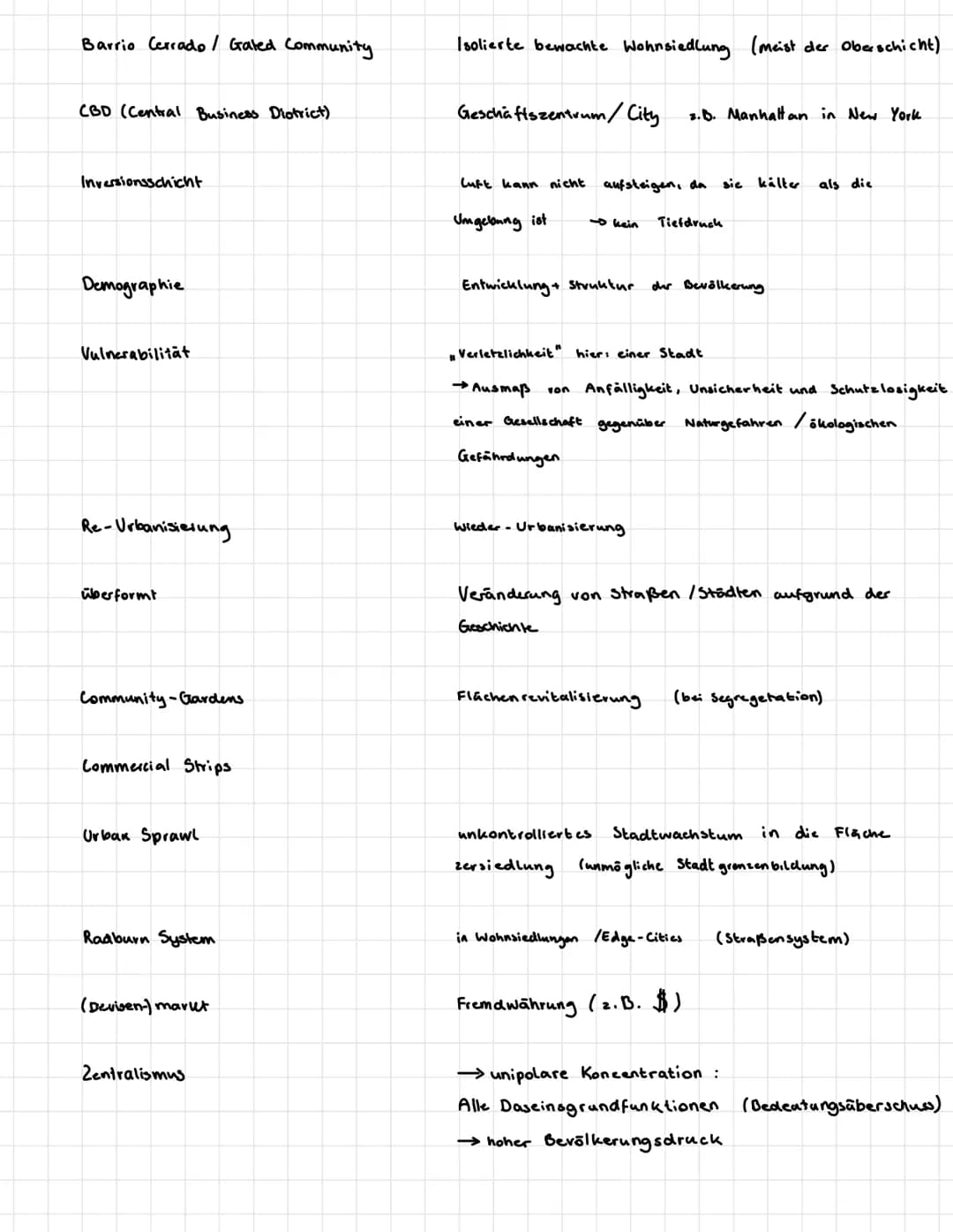  STADTE (-WACHSTUM)
Bedeutungsüberschuss
Daseinsgrund funktionen.
Peripherie/rural
Gunstfautor
topographische Lage.
geographische Lage
Gründ