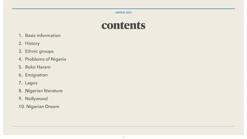 Nigeria
everything you need to know
ACEACH T
KOOD
Olodo
smartSERVE 1. Basic information
2. History
3. Ethnic groups
4. Problems of Nigeria
5