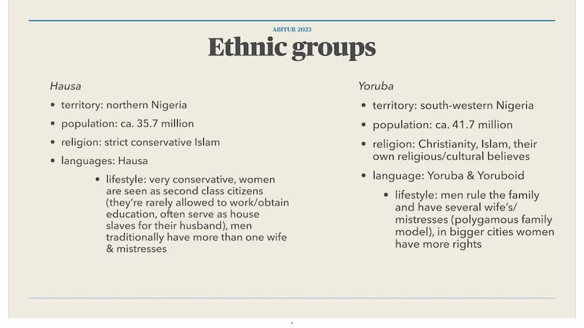 Nigeria
everything you need to know
ACEACH T
KOOD
Olodo
smartSERVE 1. Basic information
2. History
3. Ethnic groups
4. Problems of Nigeria
5