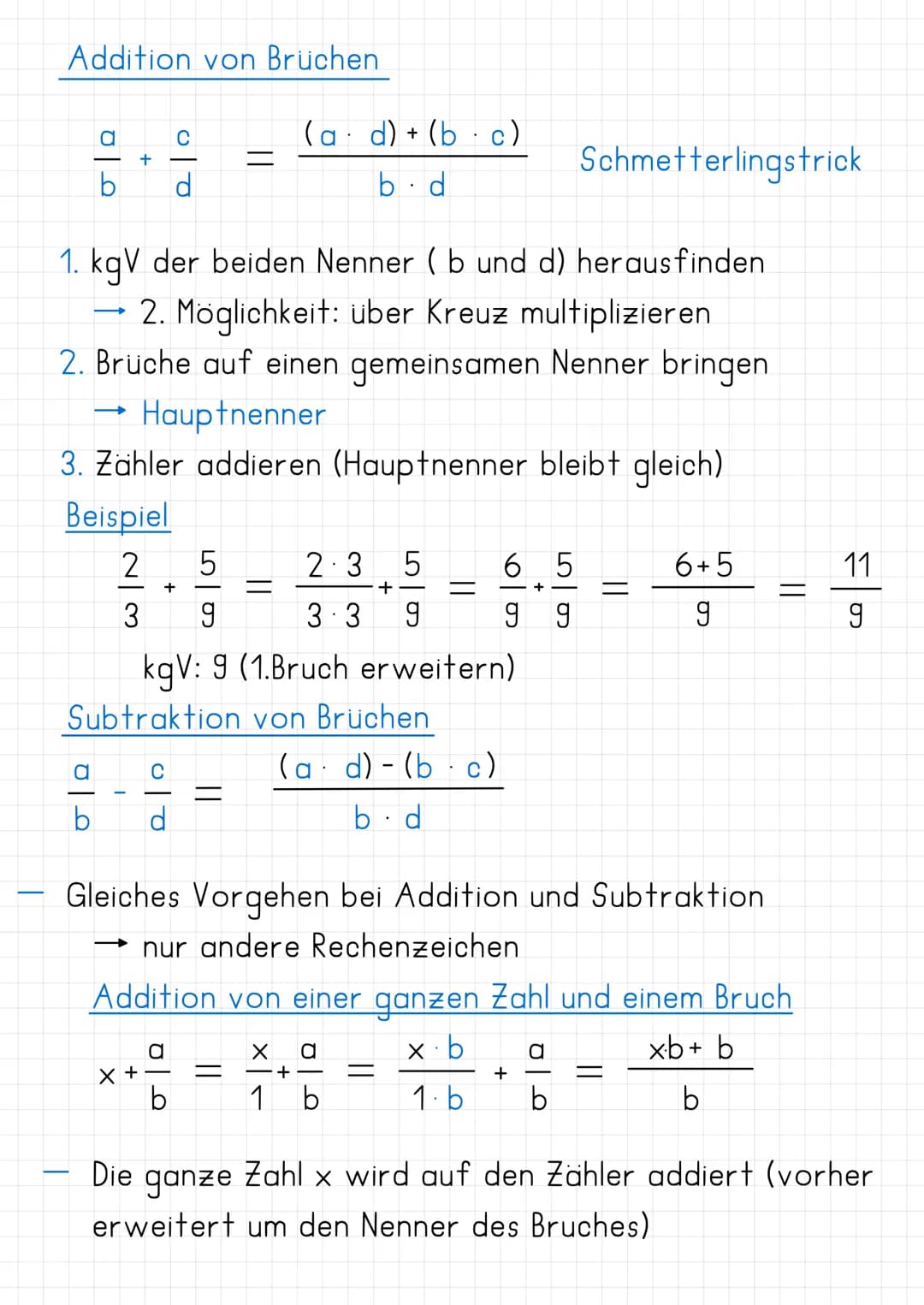 Zähler-Bruchstrich-Nenner-Schreibweise:
Zähler
Nenner
b
= a: b=
durch einen
Kürzen und Erweitern von Brüchen
Erweitern: Zähler und Nenner ei