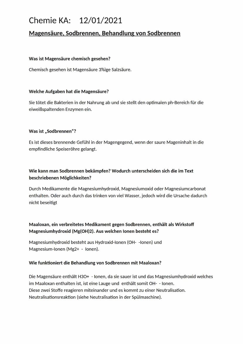 + UI
Chemie KA: 12/01/2021
Untersuchung von Flüssigkeiten mit Universalindikator
Leitungswasser Verd.
Grün
Auswertung:
Salzsäure
Rosa/Pink
M