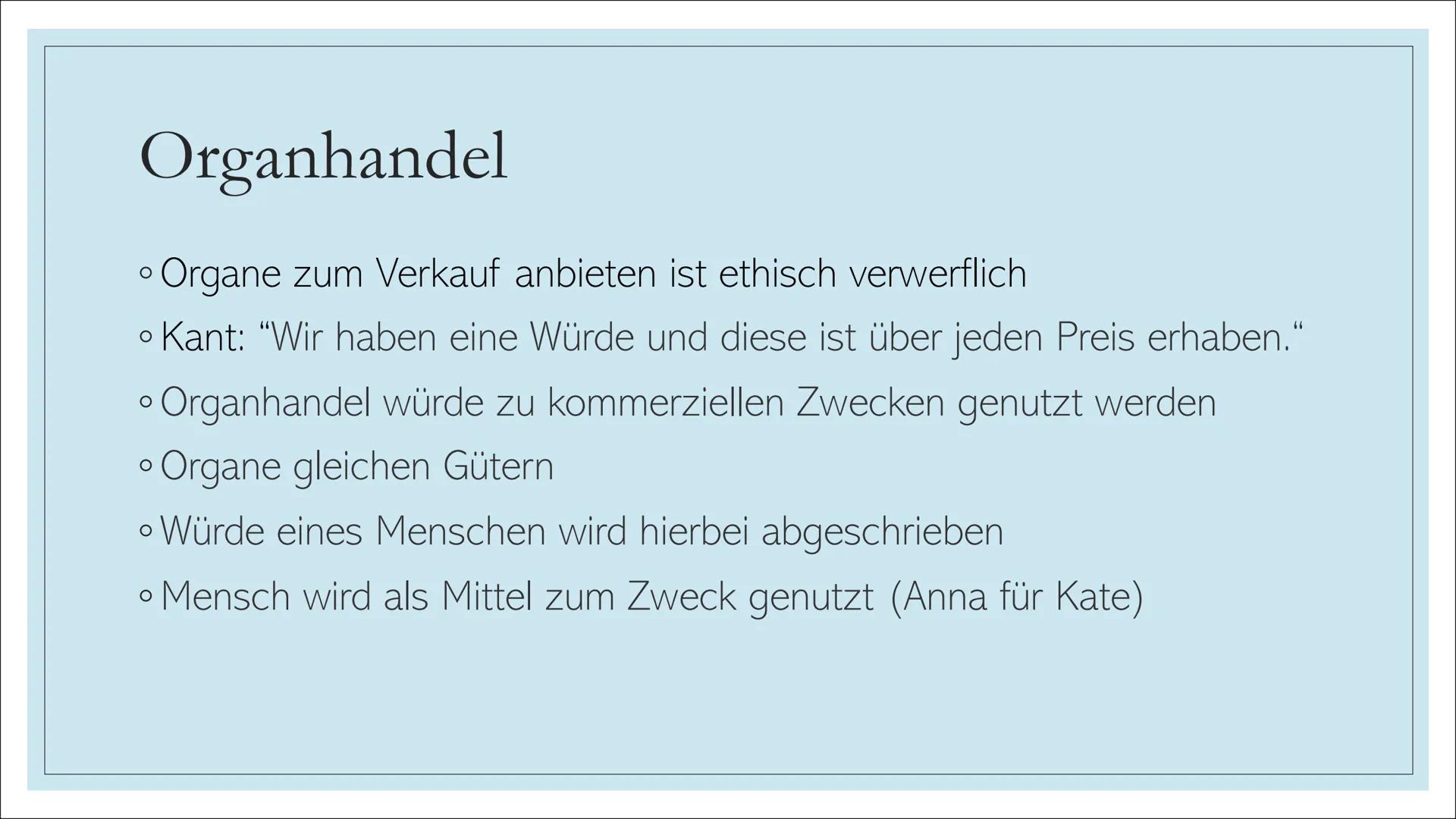 ORGANSPENDE Struktur
1. Leitfrage
2.
Definition
3. Organe und Gewebe zum Spenden
4. Voraussetzungen
5. Organspendeausweis
6. Organspender in