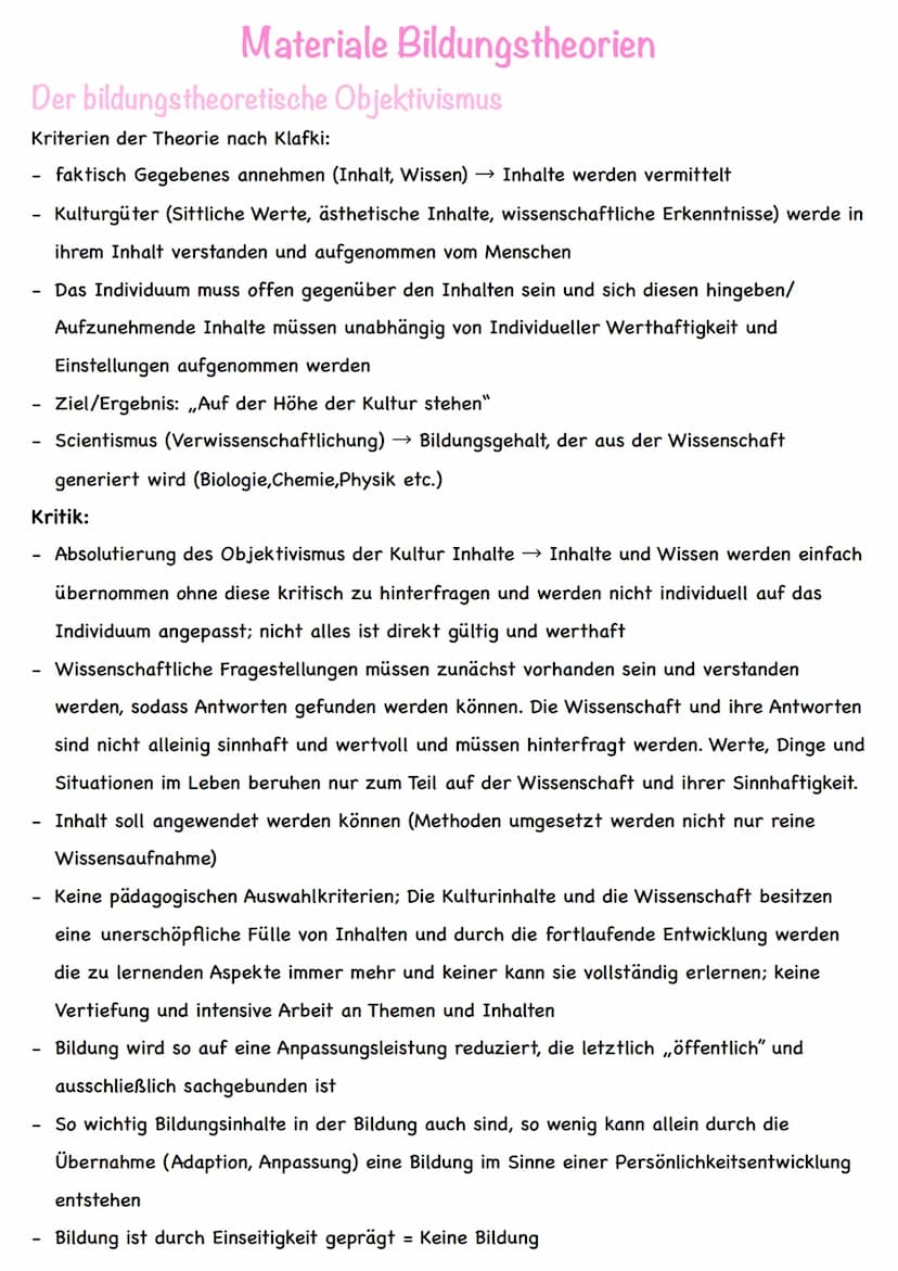 Die Theorie der funktionalen Bildung
Kriterien der Theorie nach Klafki:
Theoriebegründer: Erich Lehmensick
Kern: Herausbildung von Kräften (