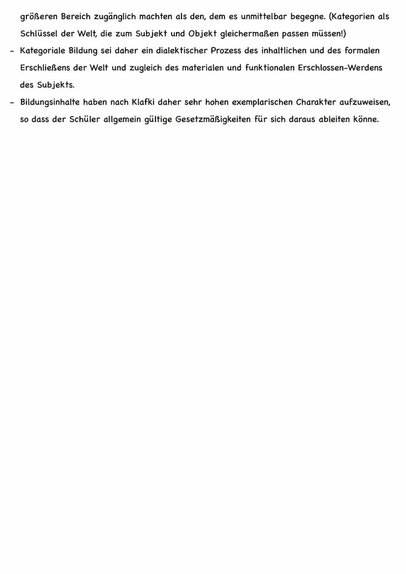 Die Theorie der funktionalen Bildung
Kriterien der Theorie nach Klafki:
Theoriebegründer: Erich Lehmensick
Kern: Herausbildung von Kräften (