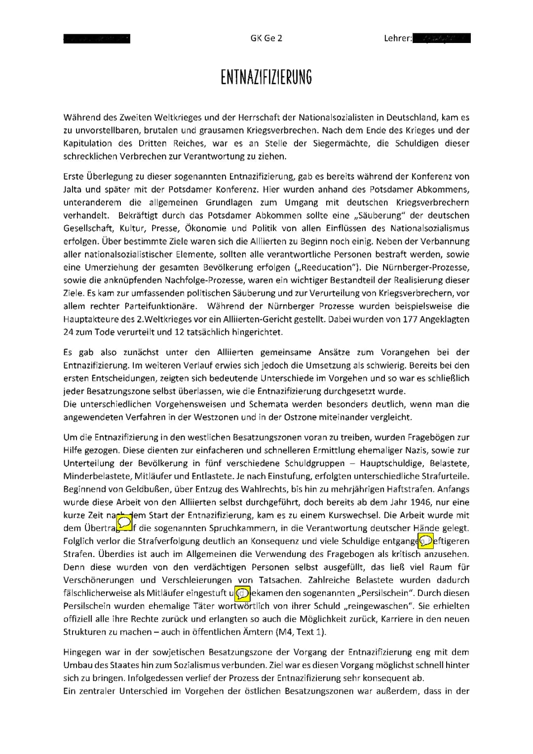 Die Entnazifizierung: Prozesse und Auswirkungen im Überblick