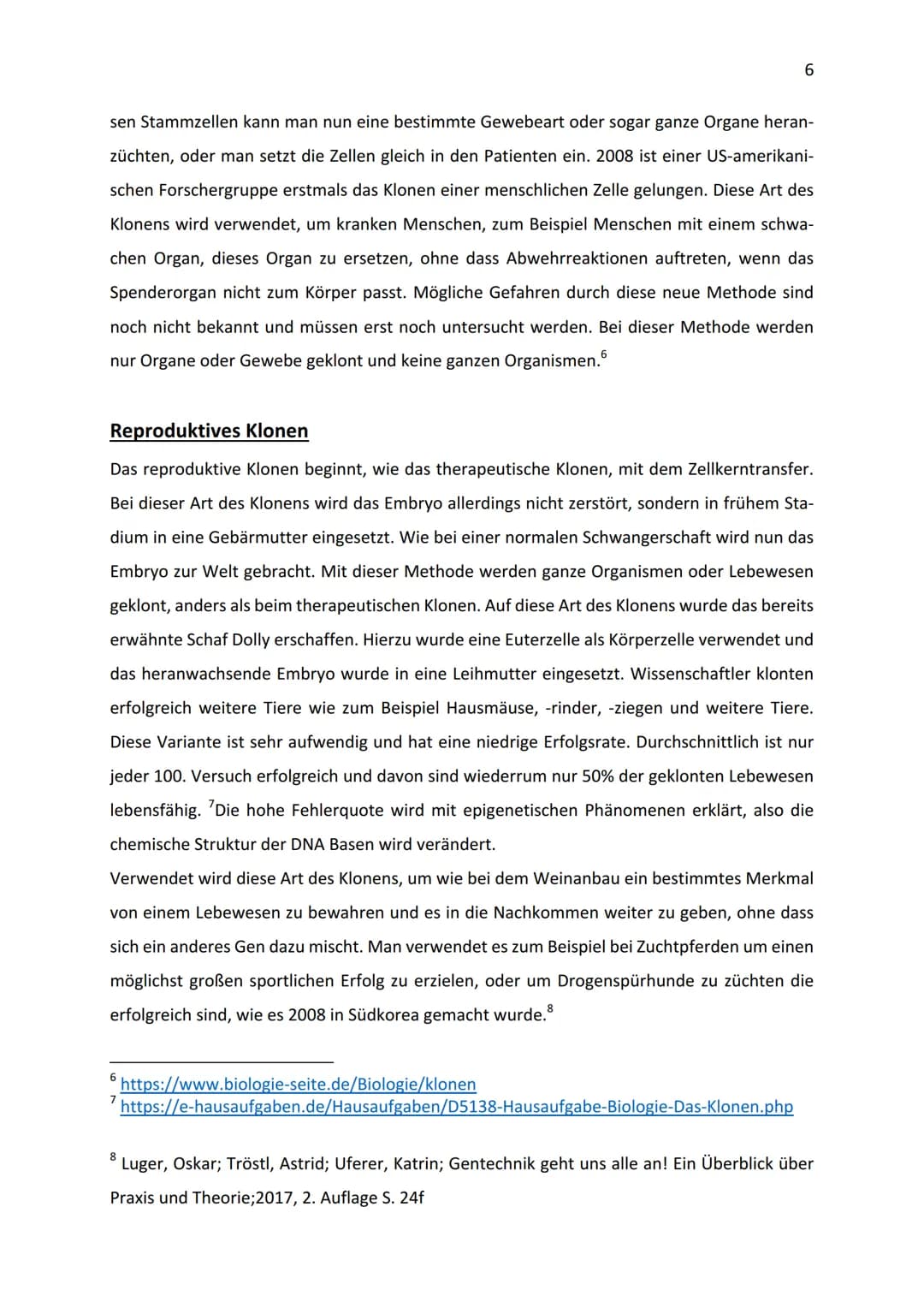 2019/20
Klonen-Anfänge, Gegenwart und Zukunft
10b
04.02.2020 1.
II.
III.
Einleitung
Anfänge
A. Erste Untersuchungen und Anwendungen
B. Dolly