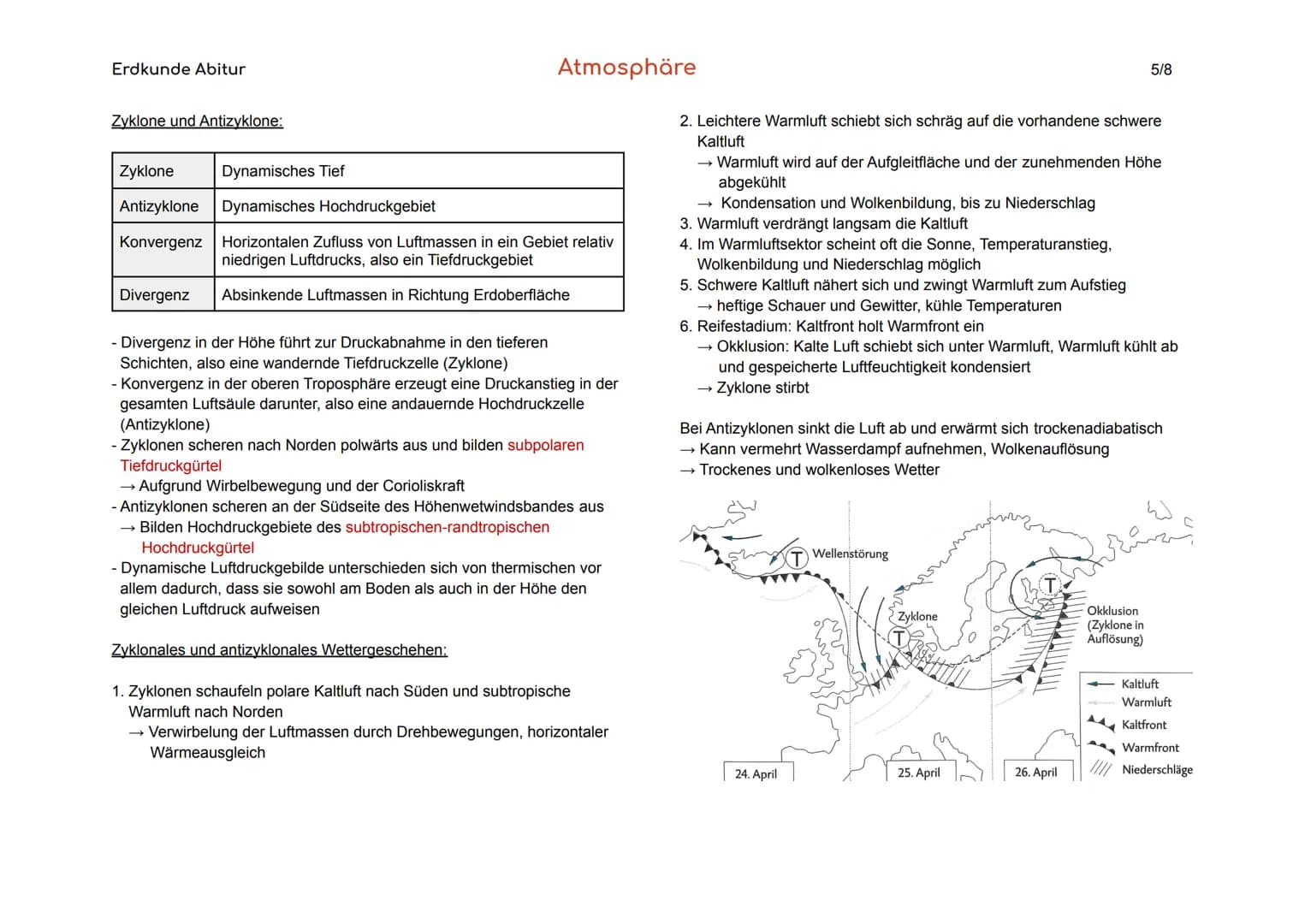 Erdkunde Abitur
1. Grundlagen
Wetterelemente
Wetter
Witterung
Klima
Klimafaktoren
Atmosphäre
Messbare Einzelerscheinungen in der Atmosphäre,