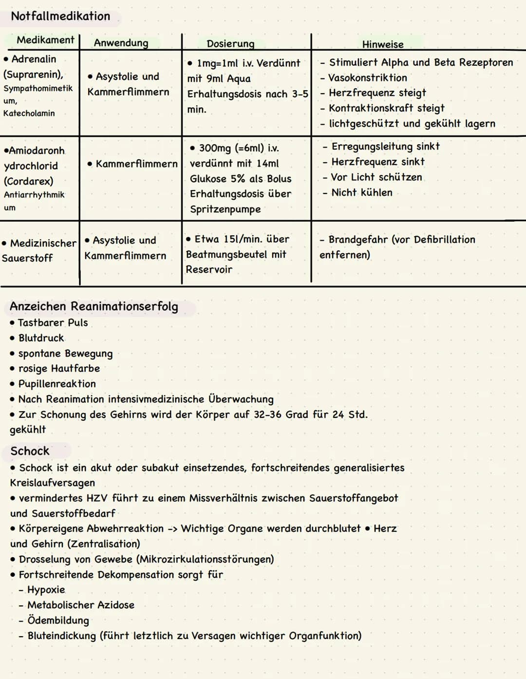 Notfallsituationen
Welche Personen sind bei einer Notfallsituation dabei?
• Arzt,
• 2 Pflegekräfte
Aufgabe der Pflege in Notfallsituationen: