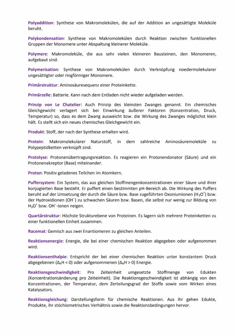 Glossar: Fachbegriffe aus der Chemie
Das Glossar enthält (so gut wie) alle Fachbegriffe, die man vom Anfangsunterricht der Chemie bis
zum Ab