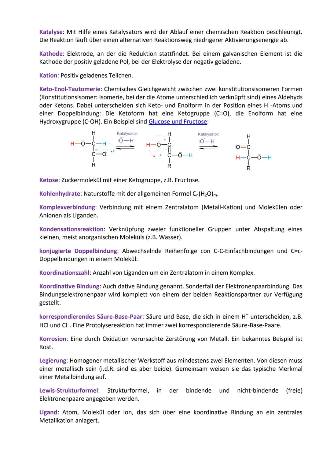 Glossar: Fachbegriffe aus der Chemie
Das Glossar enthält (so gut wie) alle Fachbegriffe, die man vom Anfangsunterricht der Chemie bis
zum Ab