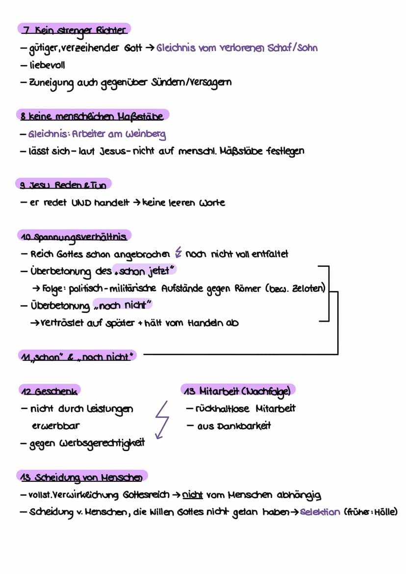 Religion Klausur 1
THEMEN
-Jesus (historisch & theologisch)
- Gleichnisse
- Reich-Gottes-Lehre
1. Jesus
JESUS
44 historischer Jesus
4.2 theo