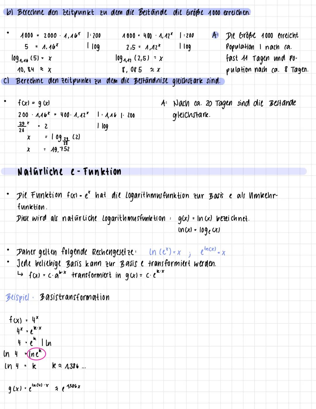 # Exponentialfunktionen

Definition:
- c und a seien reelle Zahlen, a>0 Dann bezeichnet man die Funktion
$f(x) \cdot c \cdot a^x$ als Expone