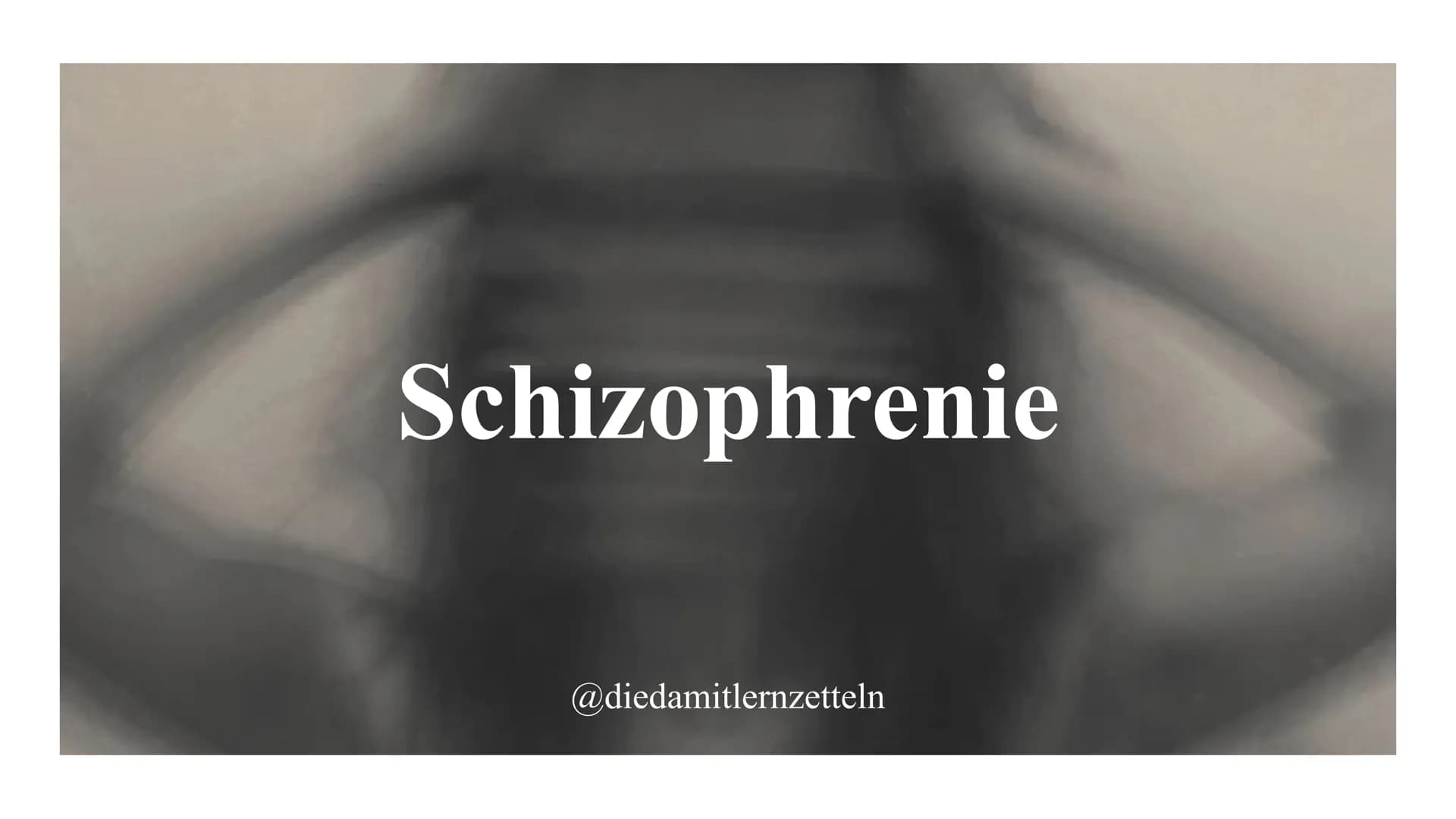 ich bin nur geteilt
in meinen Altersklassen.
1
DIE FRAGE
ABO Schizophrenie
@diedamitlernzetteln ●
Zahlen und Fakten
Schizophrenie: ,,gespalt
